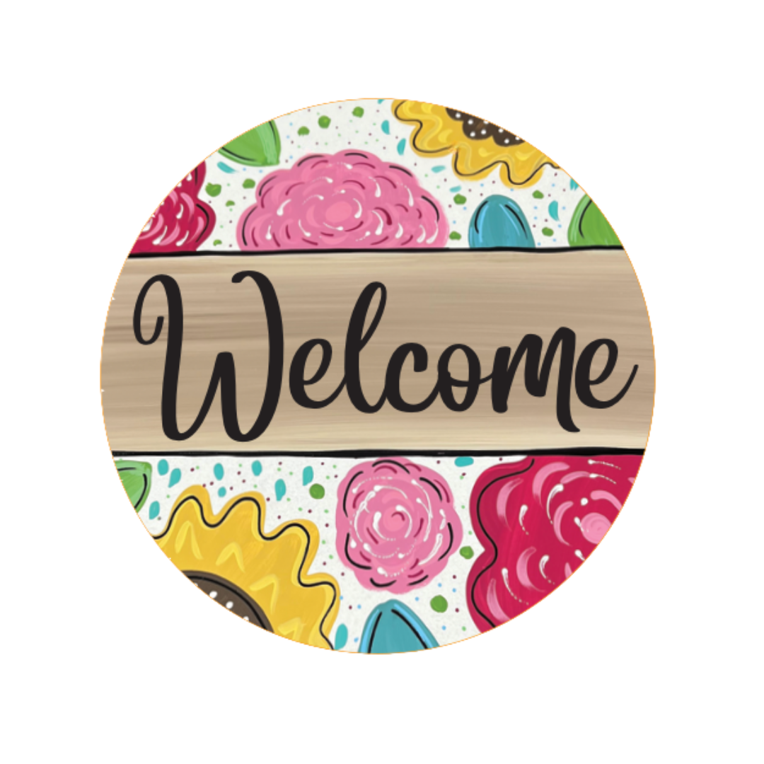 Welcome Floral Circle