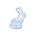 Blue Paisley Bunny