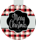 Christmas Ornament Round - Red and Black Buffalo