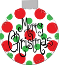 Christmas Ornament Round - Red and Green Polka Dot