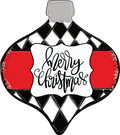 Christmas Ornament Top Shape - Harlequin