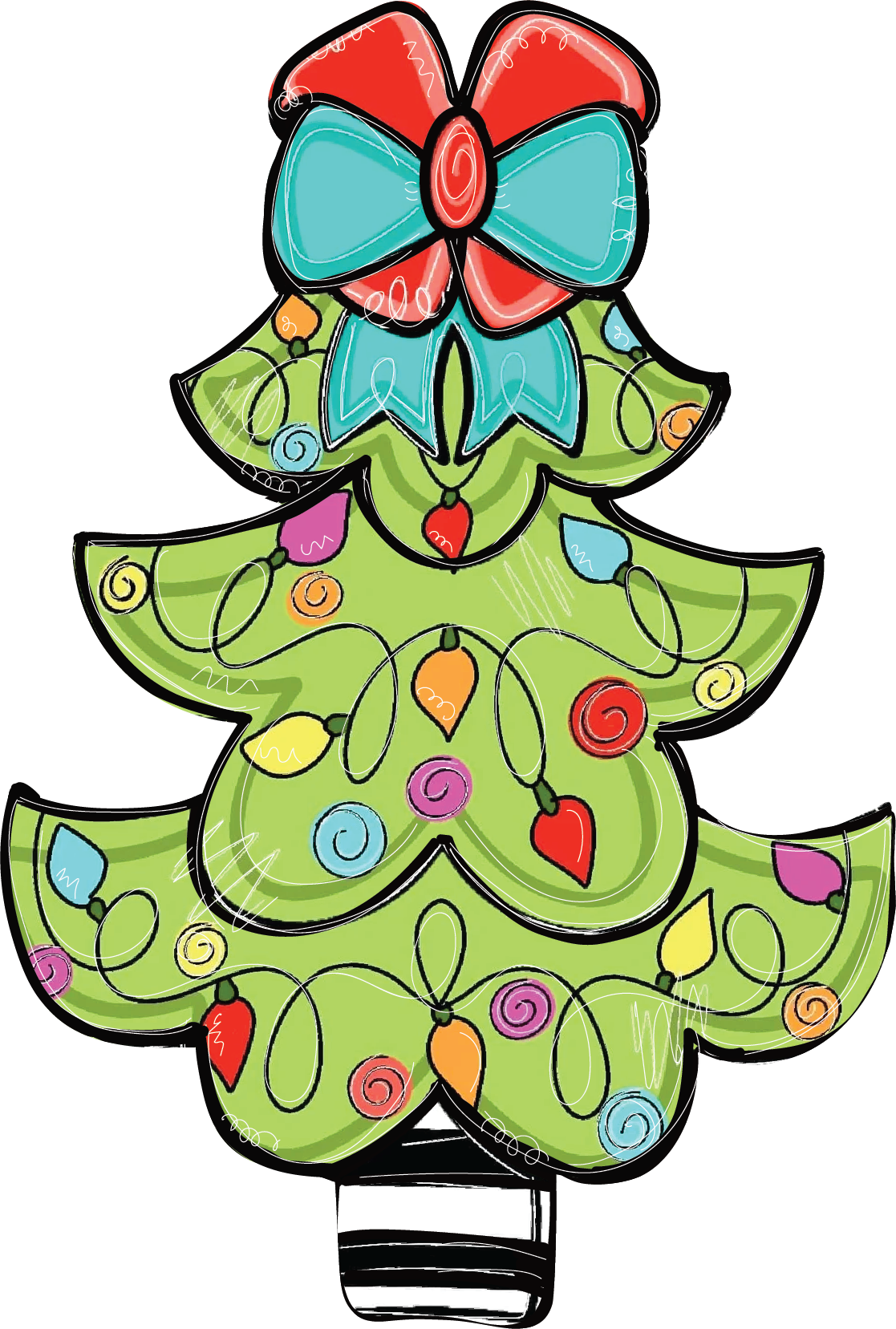 Christmas Tree - Whimsical Funky