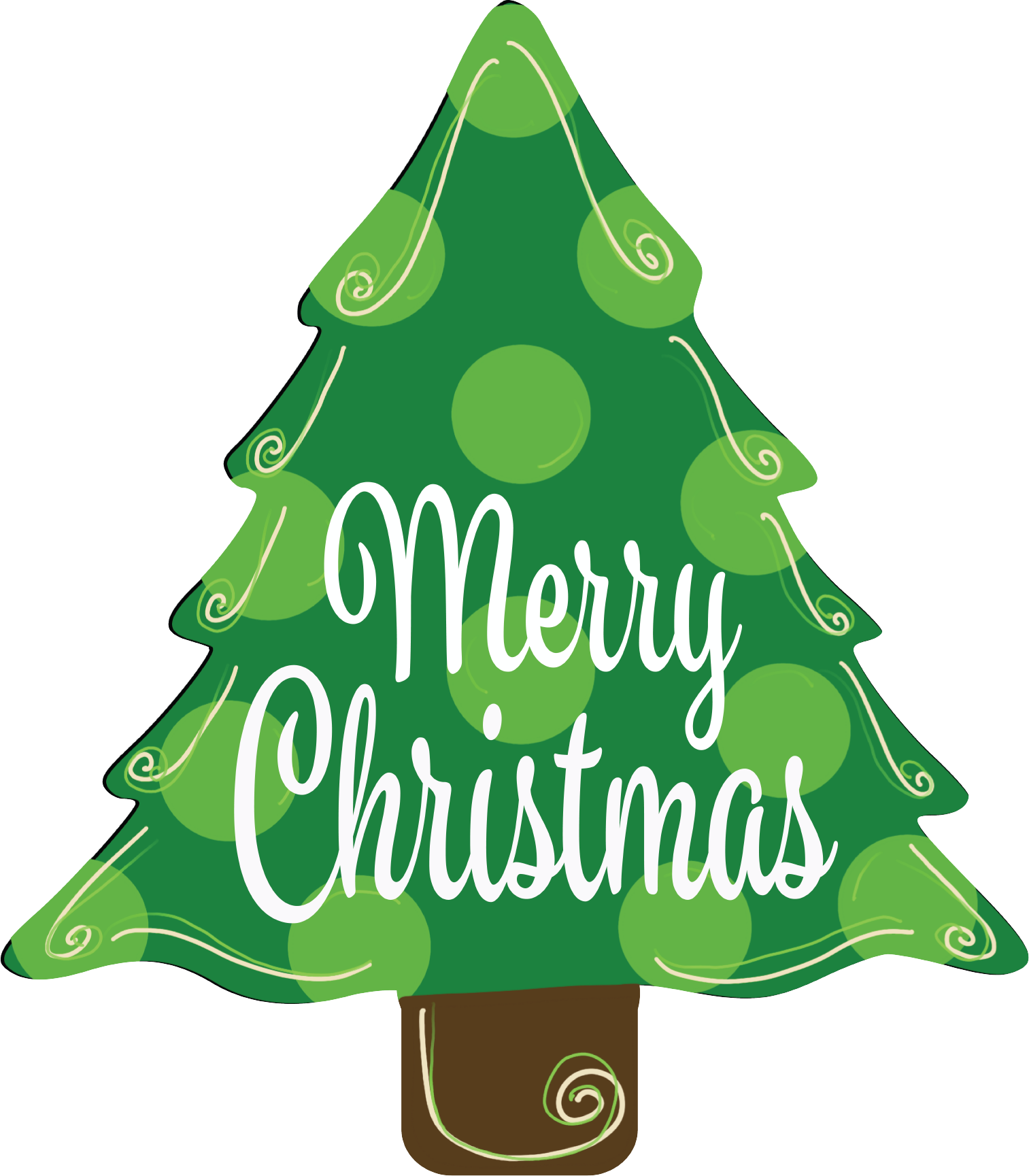 Christmas Tree - Green Original Merry Christmas