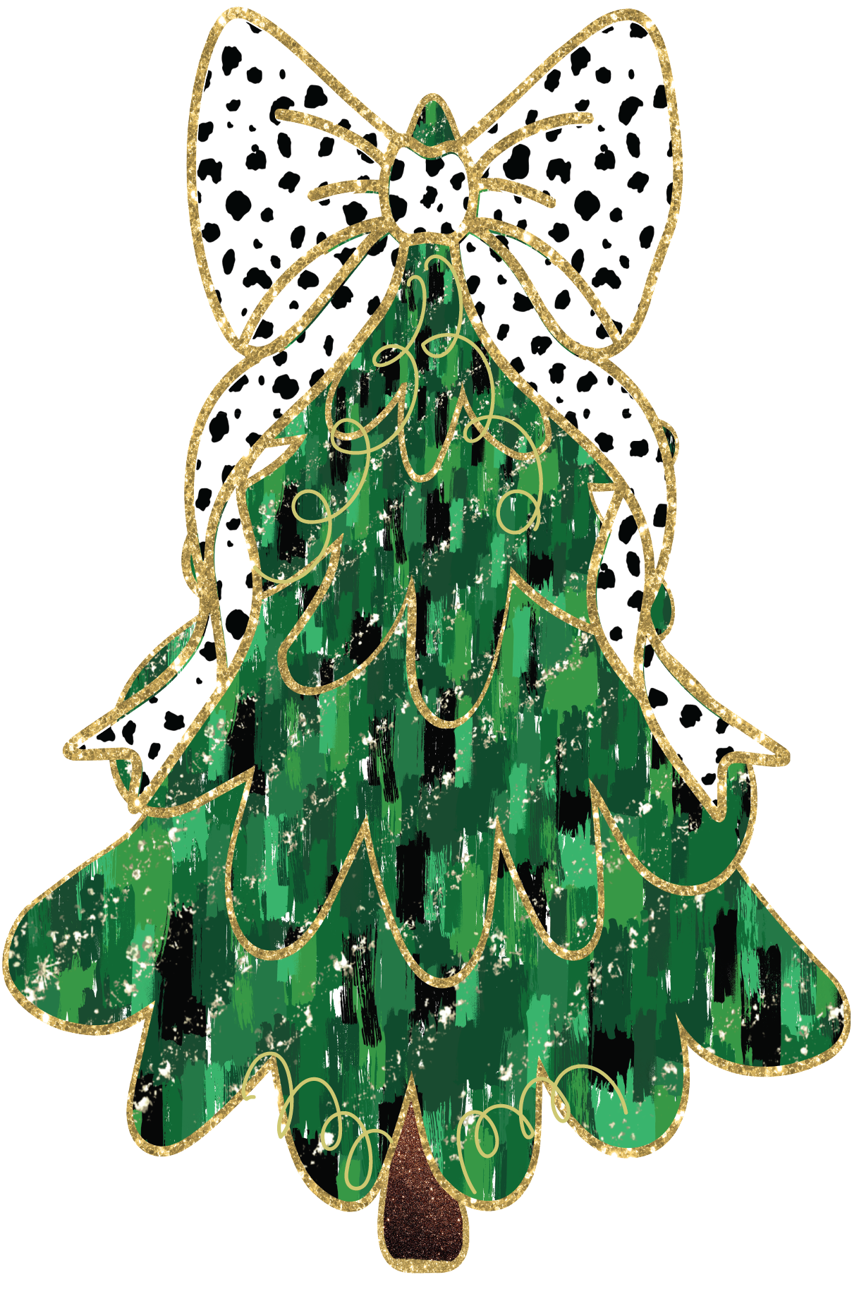 Christmas Tree - Green and Gold