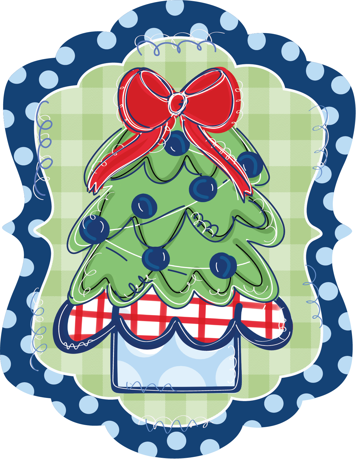 Christmas Whimsical Sign - Navy Sign