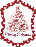 Christmas Whimsical Sign - Peppermint Tree