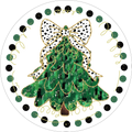 Christmas Circle - Christmas Tree Green and Gold