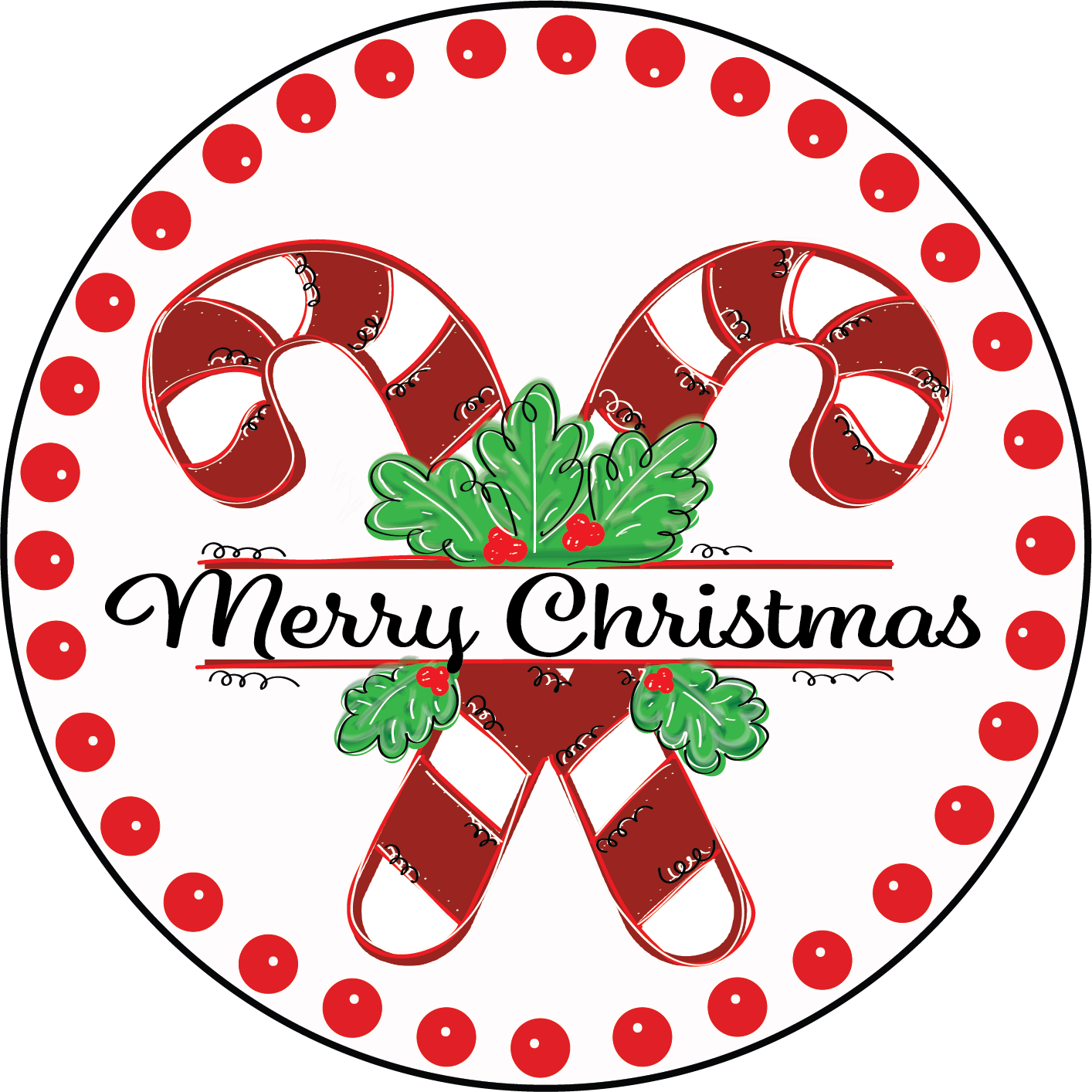Christmas Circle - Candy Cane