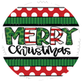 Christmas Circle - Merry Christmas Red and Green