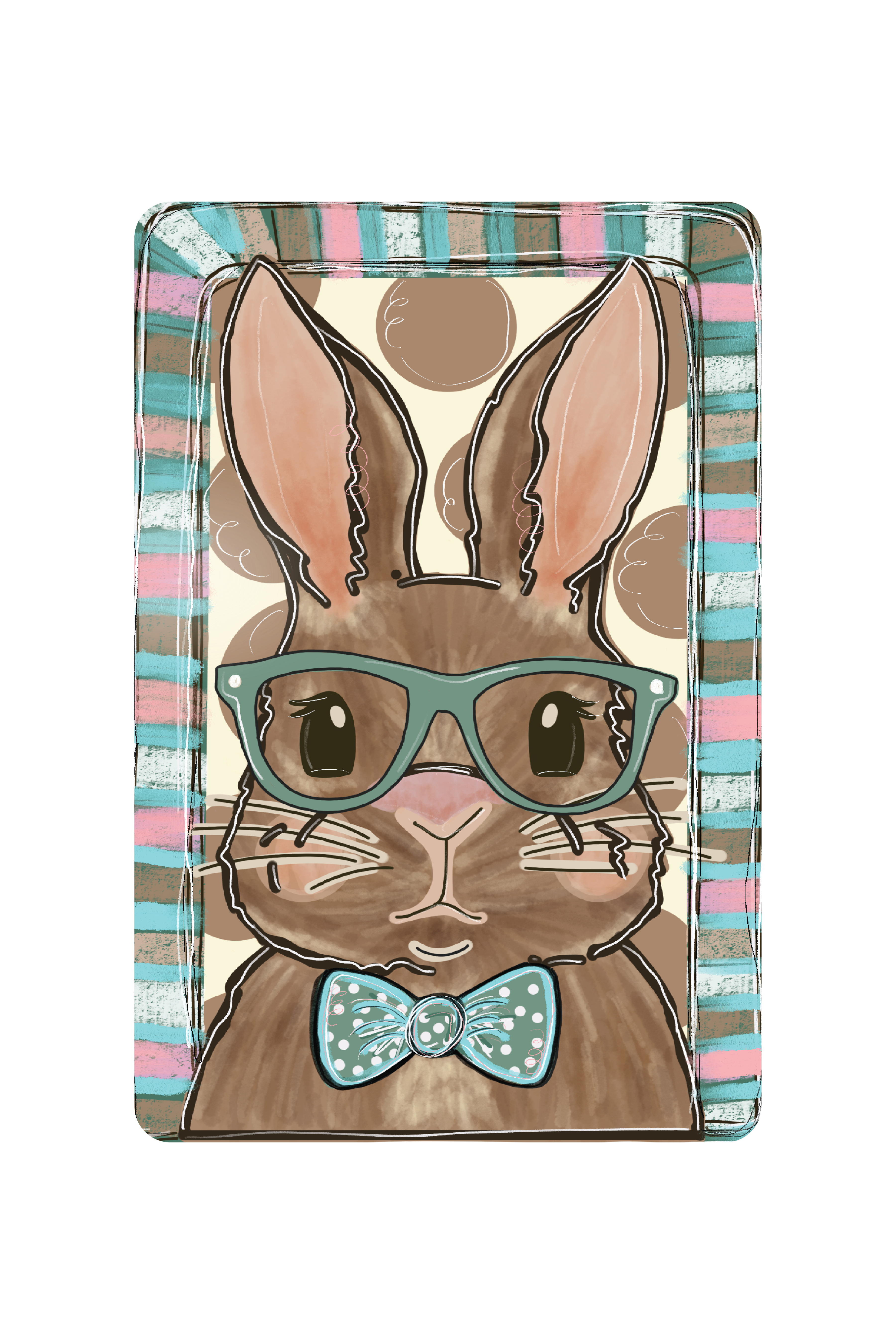 Garden Flag Bunny with Glasses