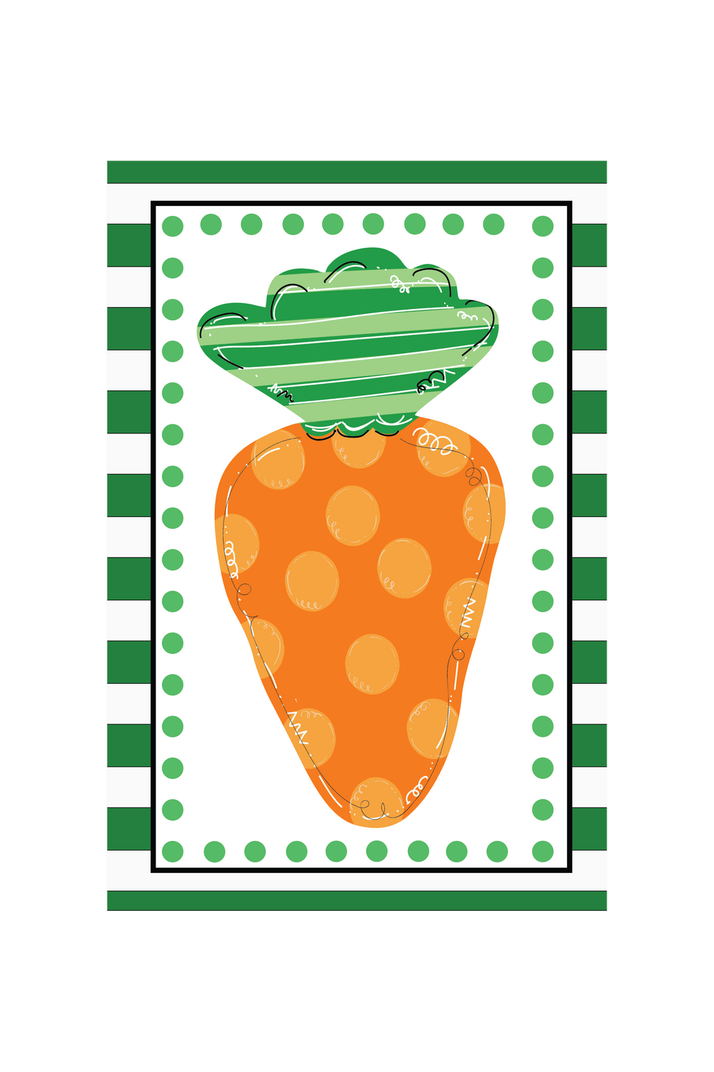 Garden Flag Carrot Polka Dot