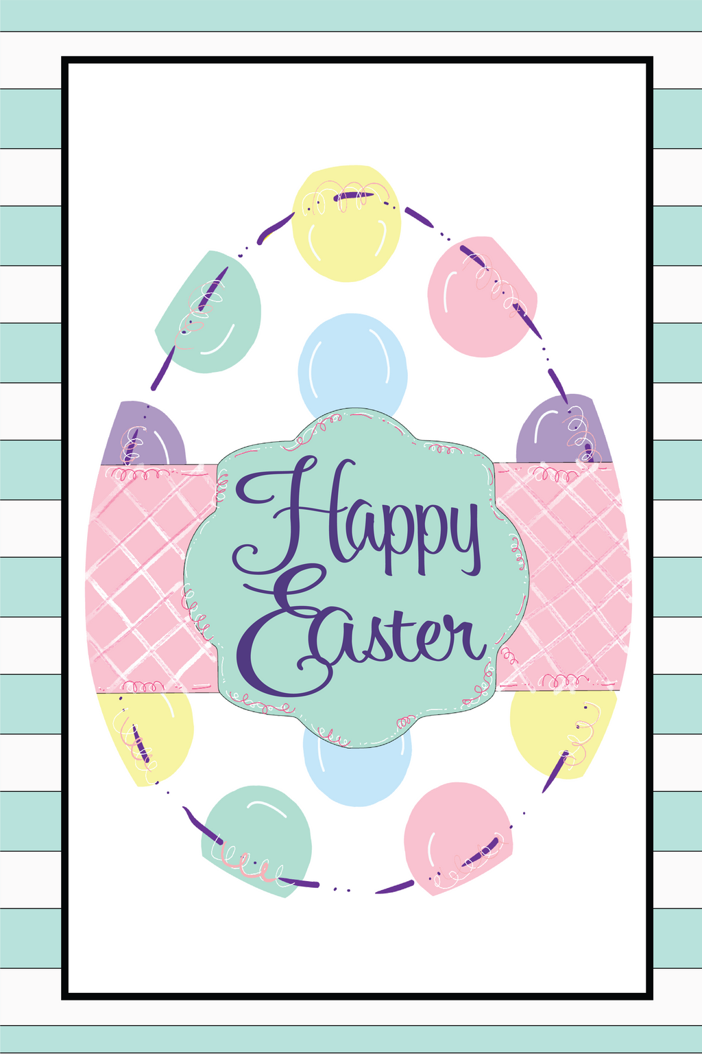 Garden Flag Easter Egg Polka Dot