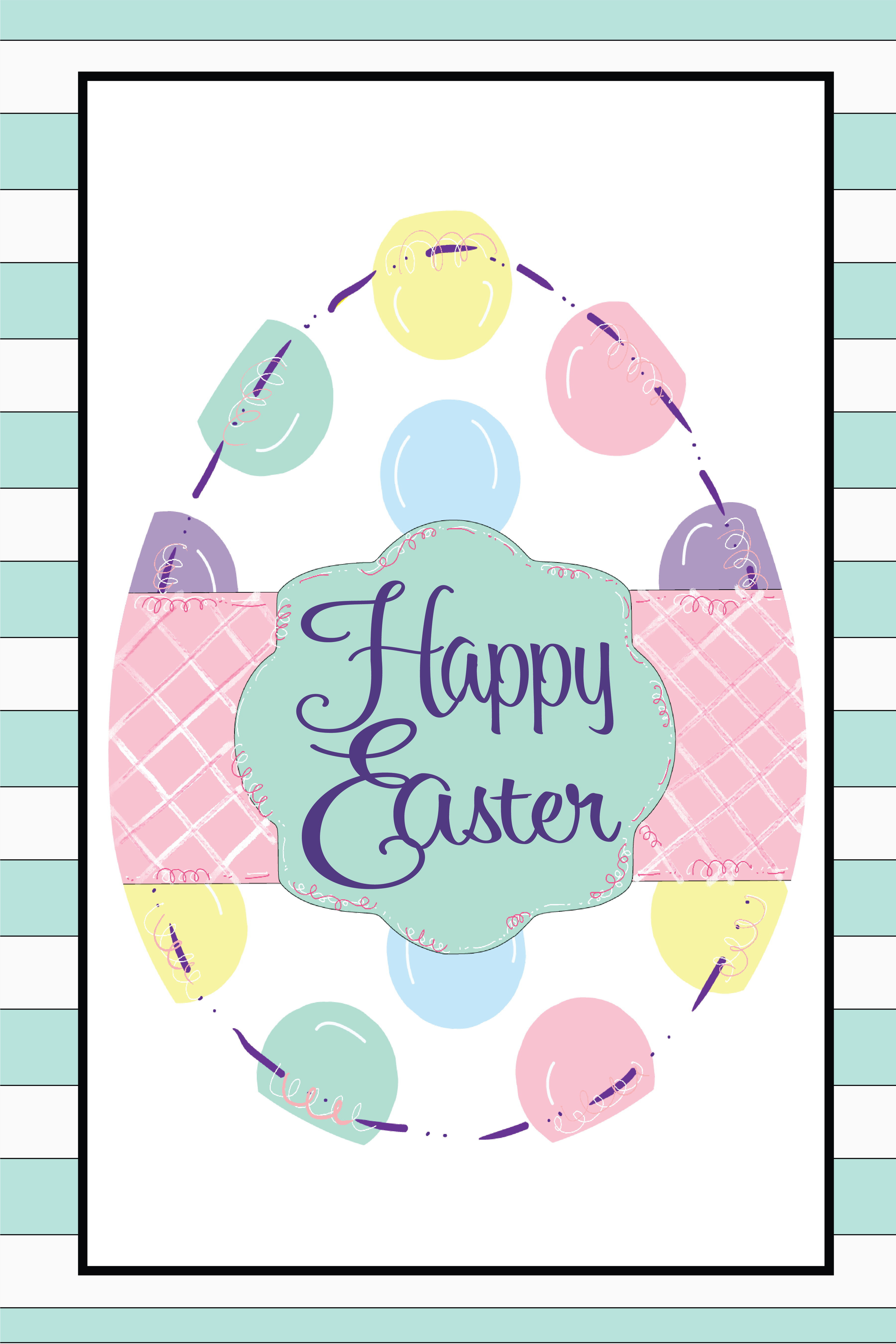 Garden Flag Easter Egg Polka Dot