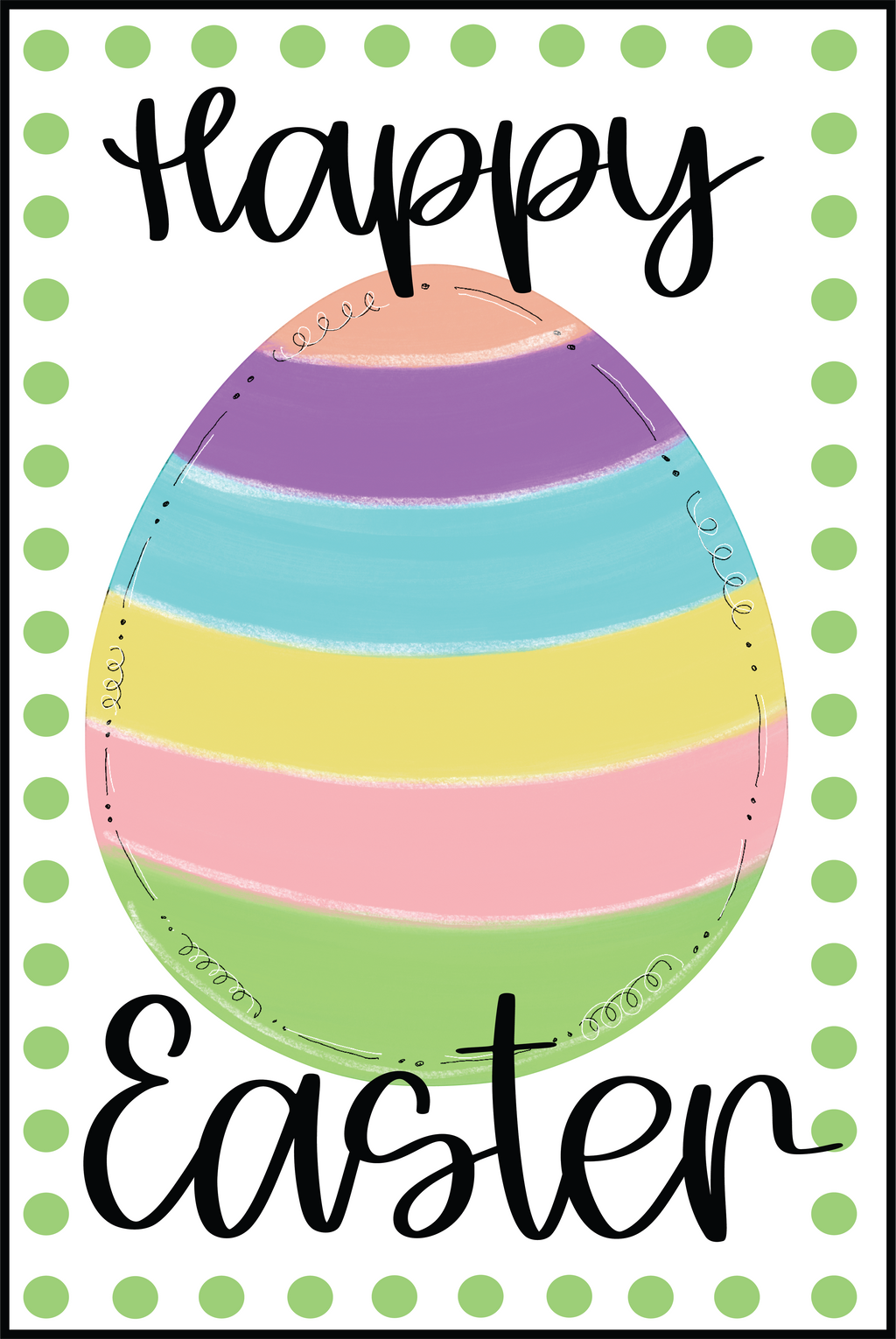 Garden Flag Easter Egg Stripe
