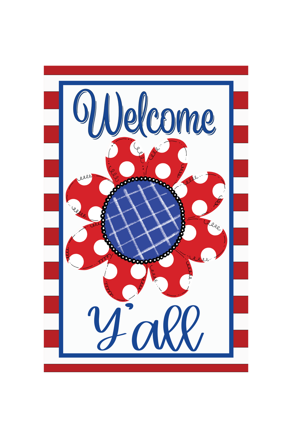 Garden Flag Flower Red