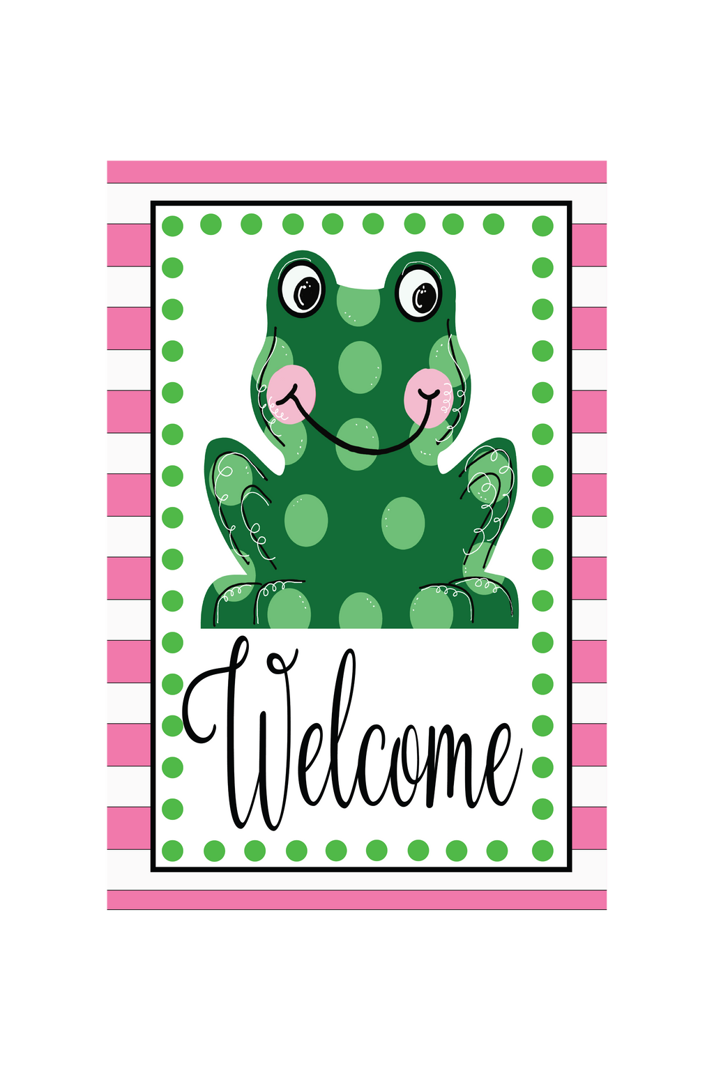 Garden Flag Frog