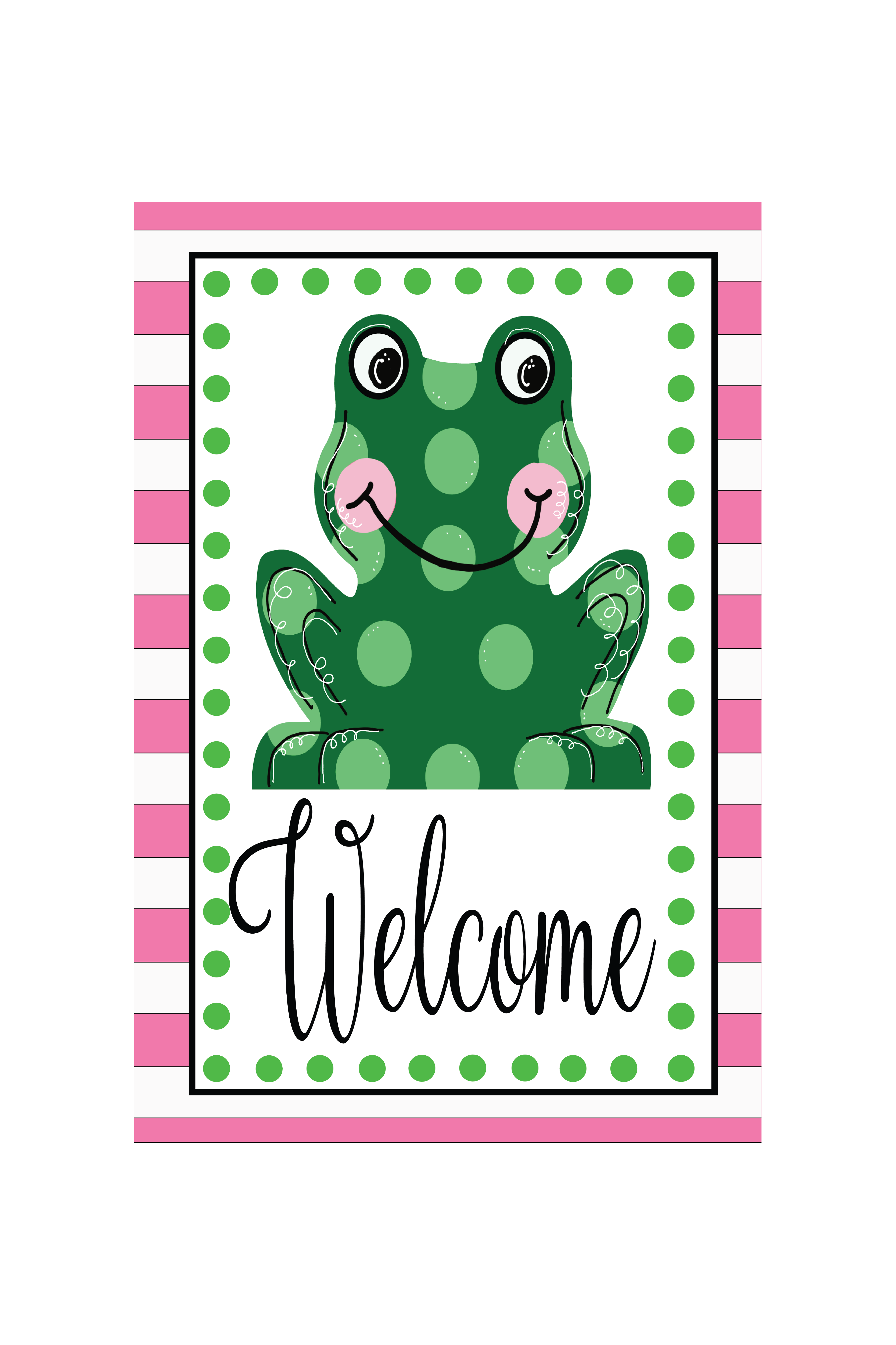 Garden Flag Frog