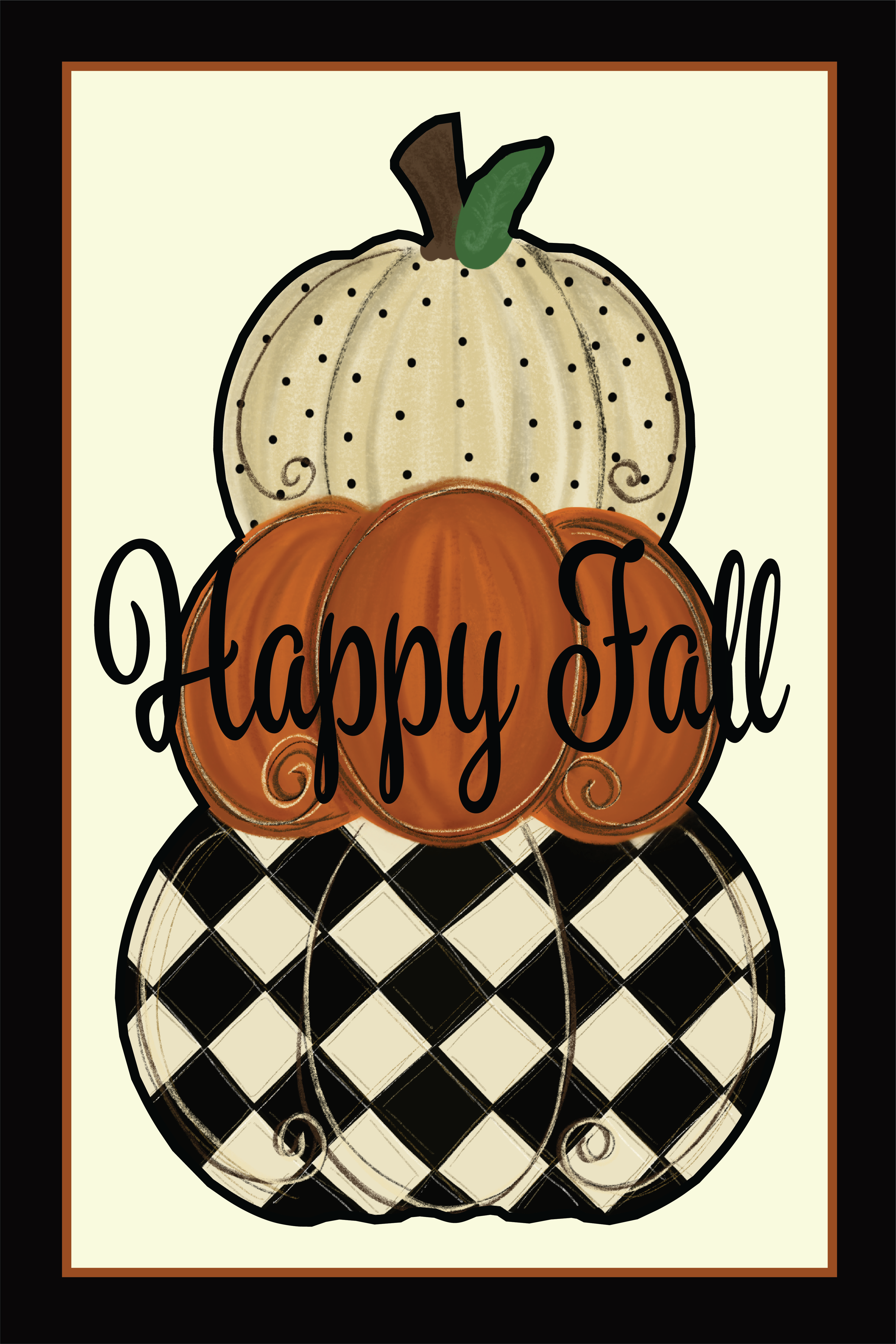 Garden Flag Happy Fall 3 Stack