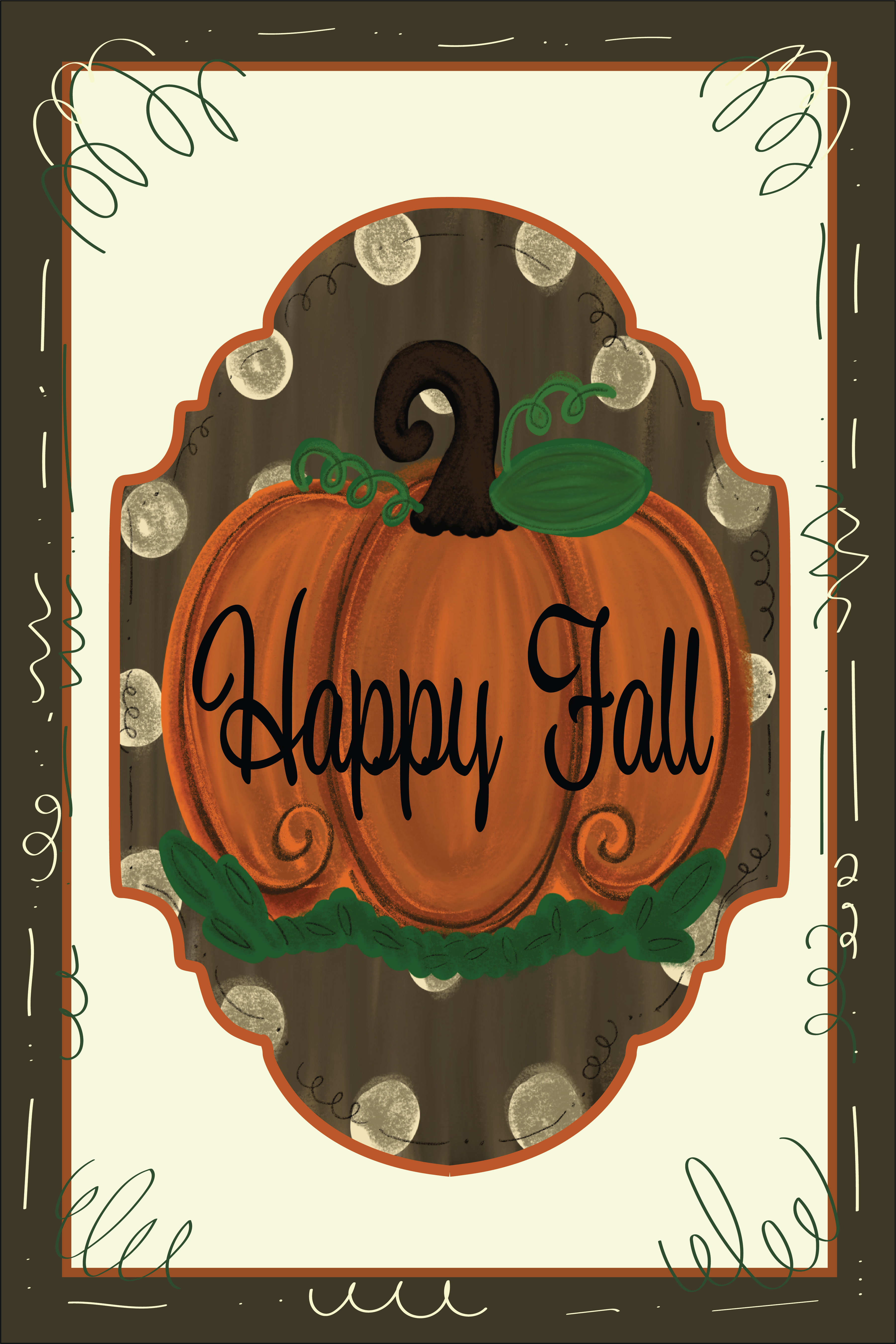 Garden Flag Happy Fall Pumpkin Letter Board