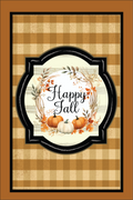 Garden Flag Happy Fall Wreath