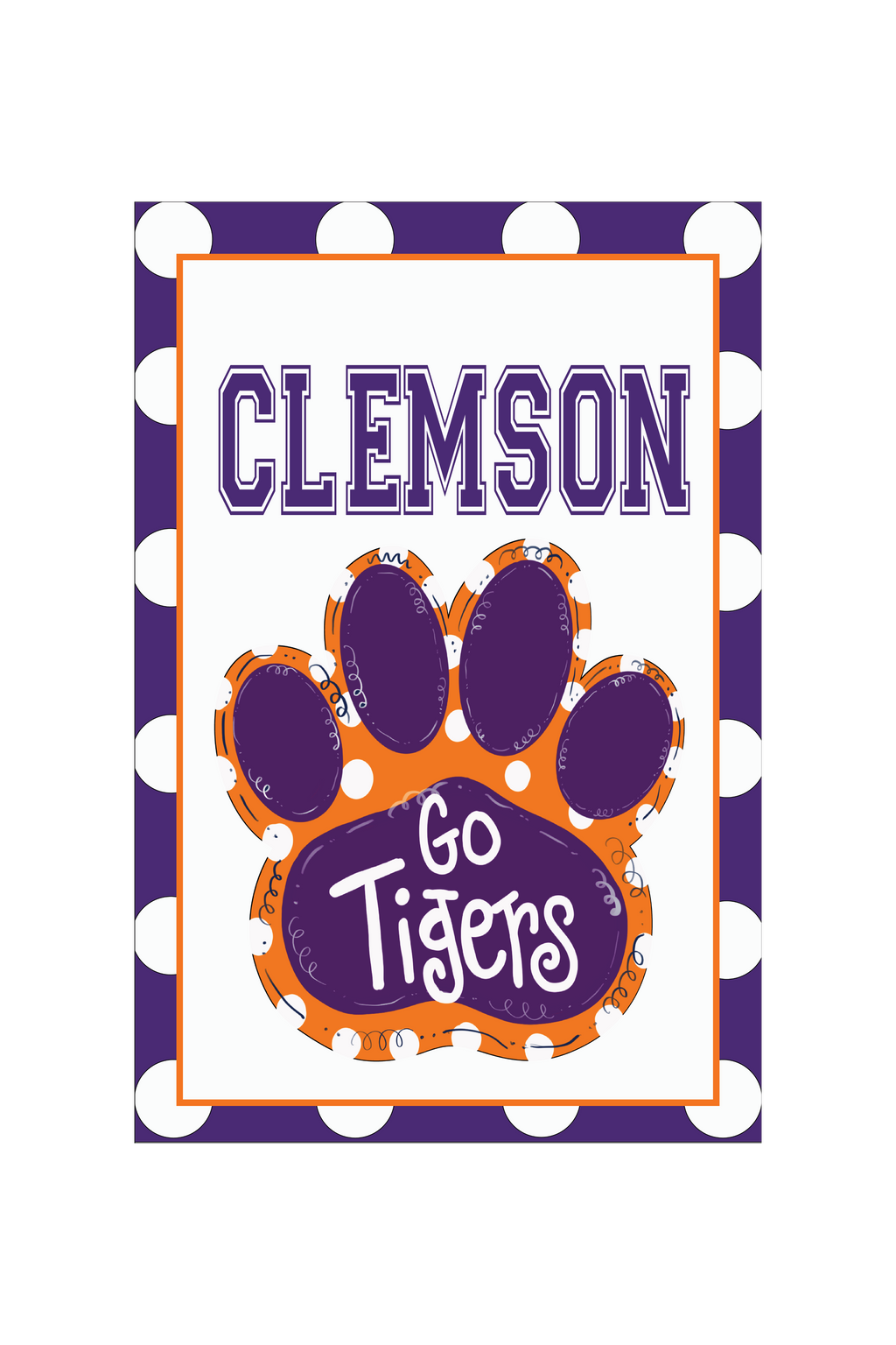 Garden Flag Football Co Tigers Purple and Orange