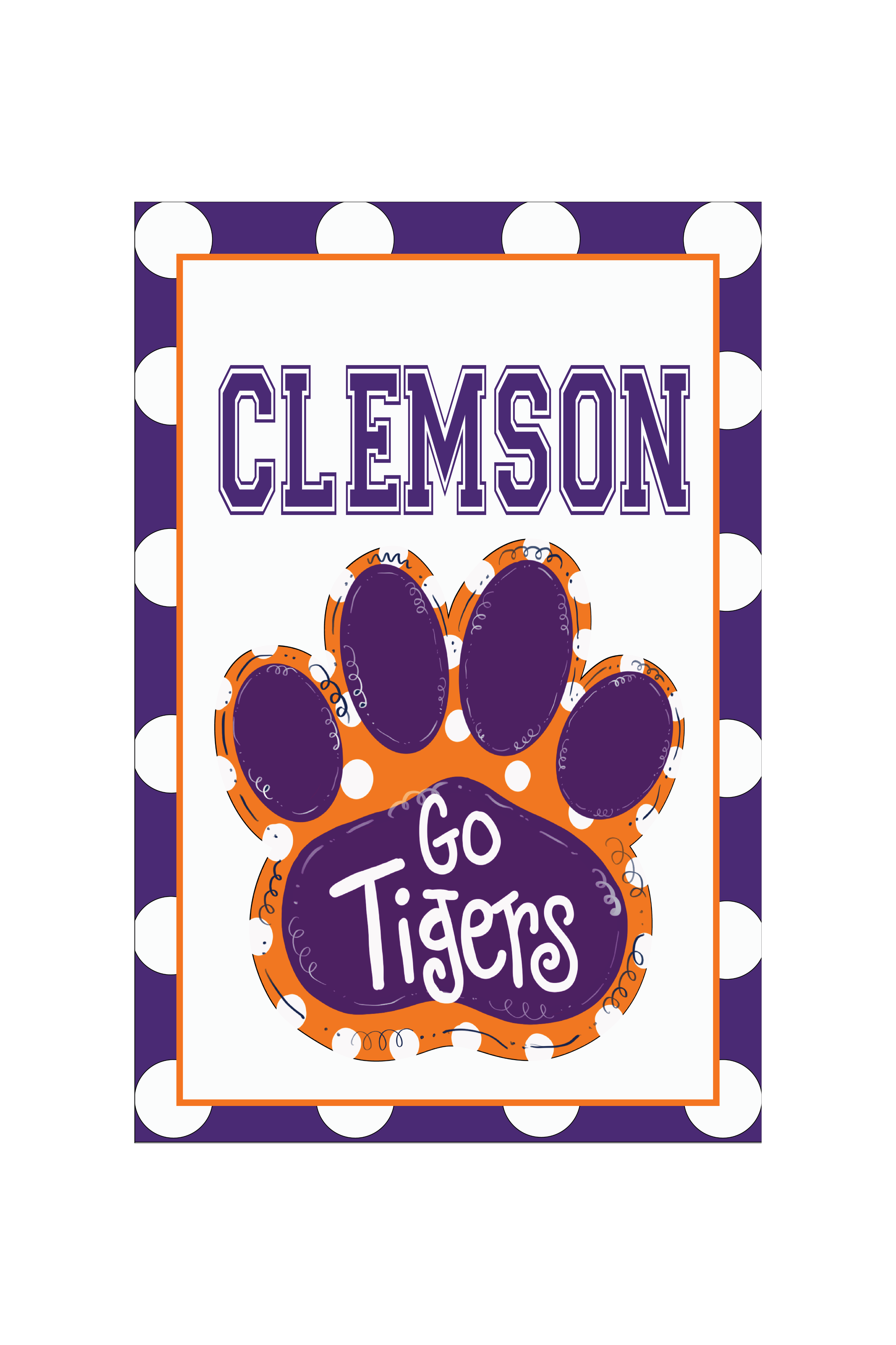 Garden Flag Football Co Tigers Purple and Orange