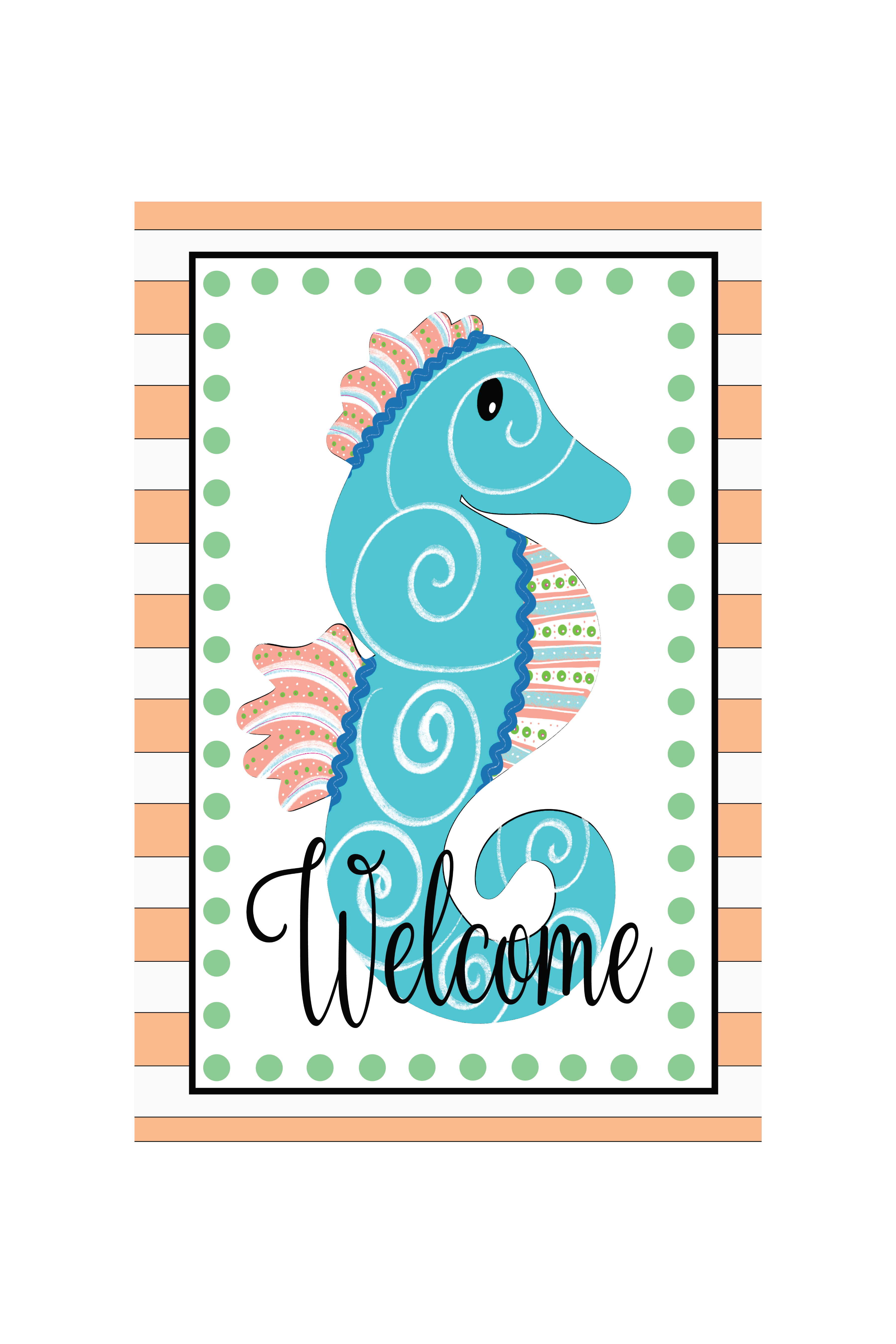 Garden Flag Seahorse