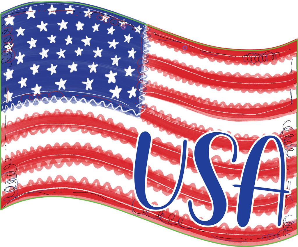 Flag Door Hanger - USA