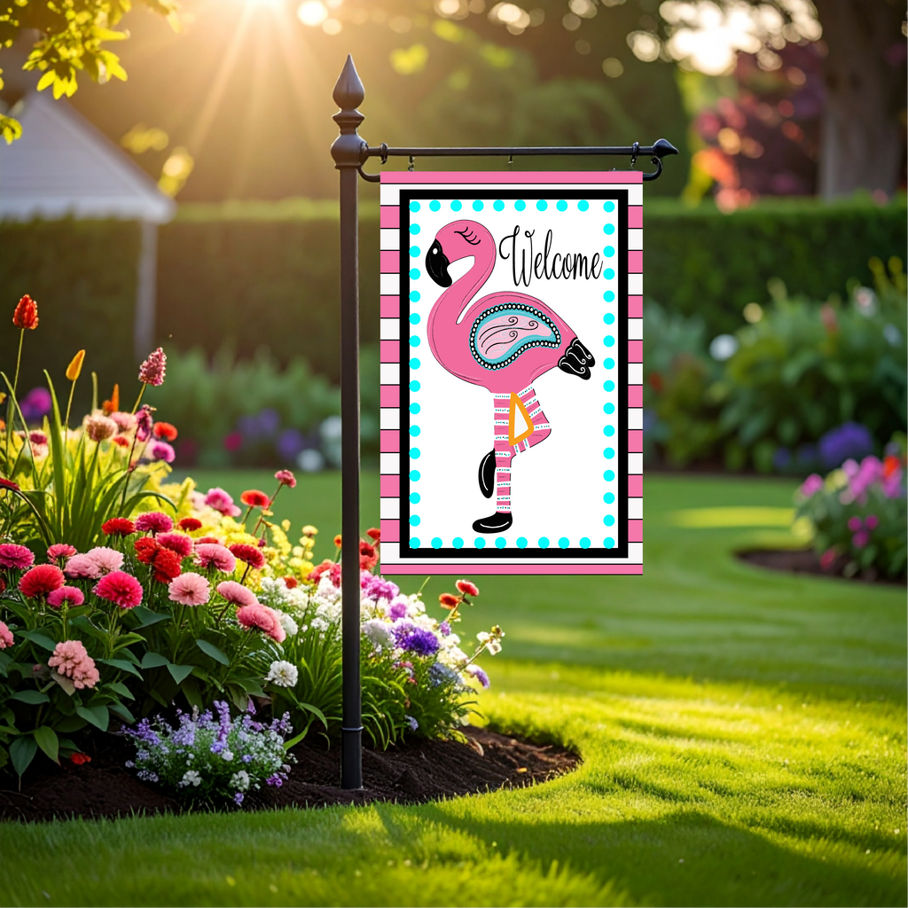 Garden Flag Flamingo