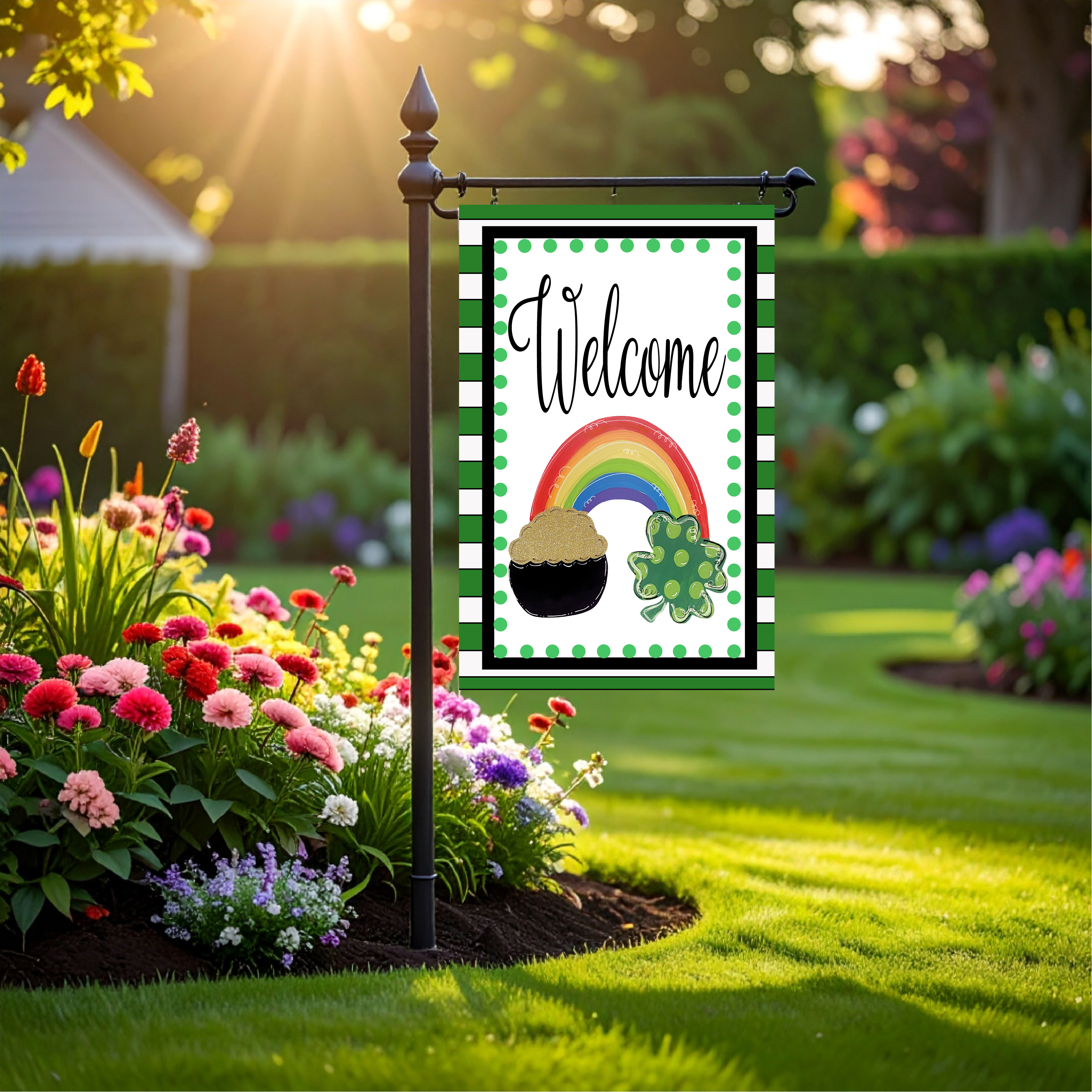 Garden Flag St Patrick's Day Pot of Gold