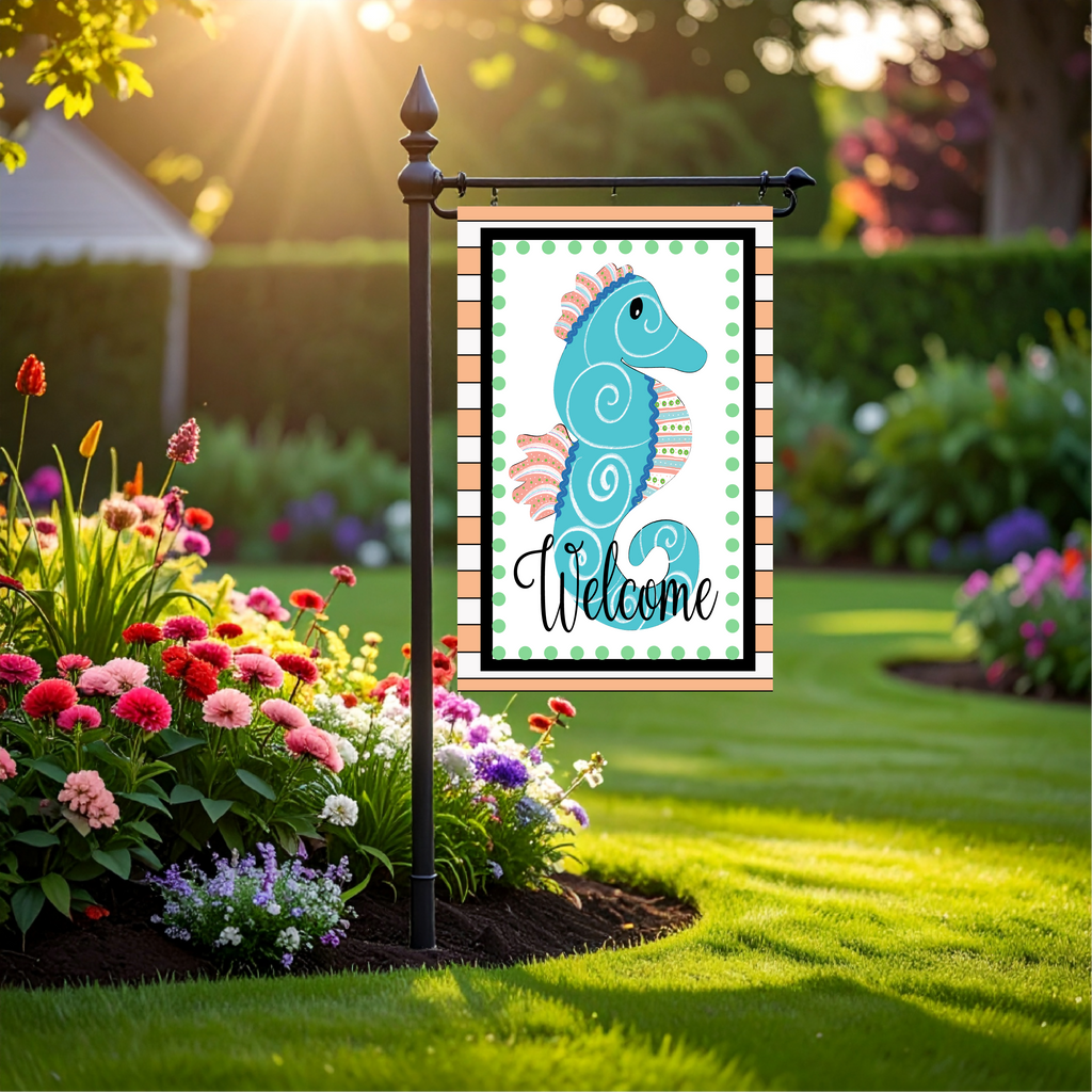 Garden Flag Seahorse