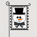 Garden Flag Snowman Black Hat