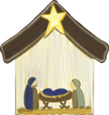 Christmas Manger - Blank