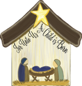 Christmas Manger - For Unto To Us A Child Is Born
