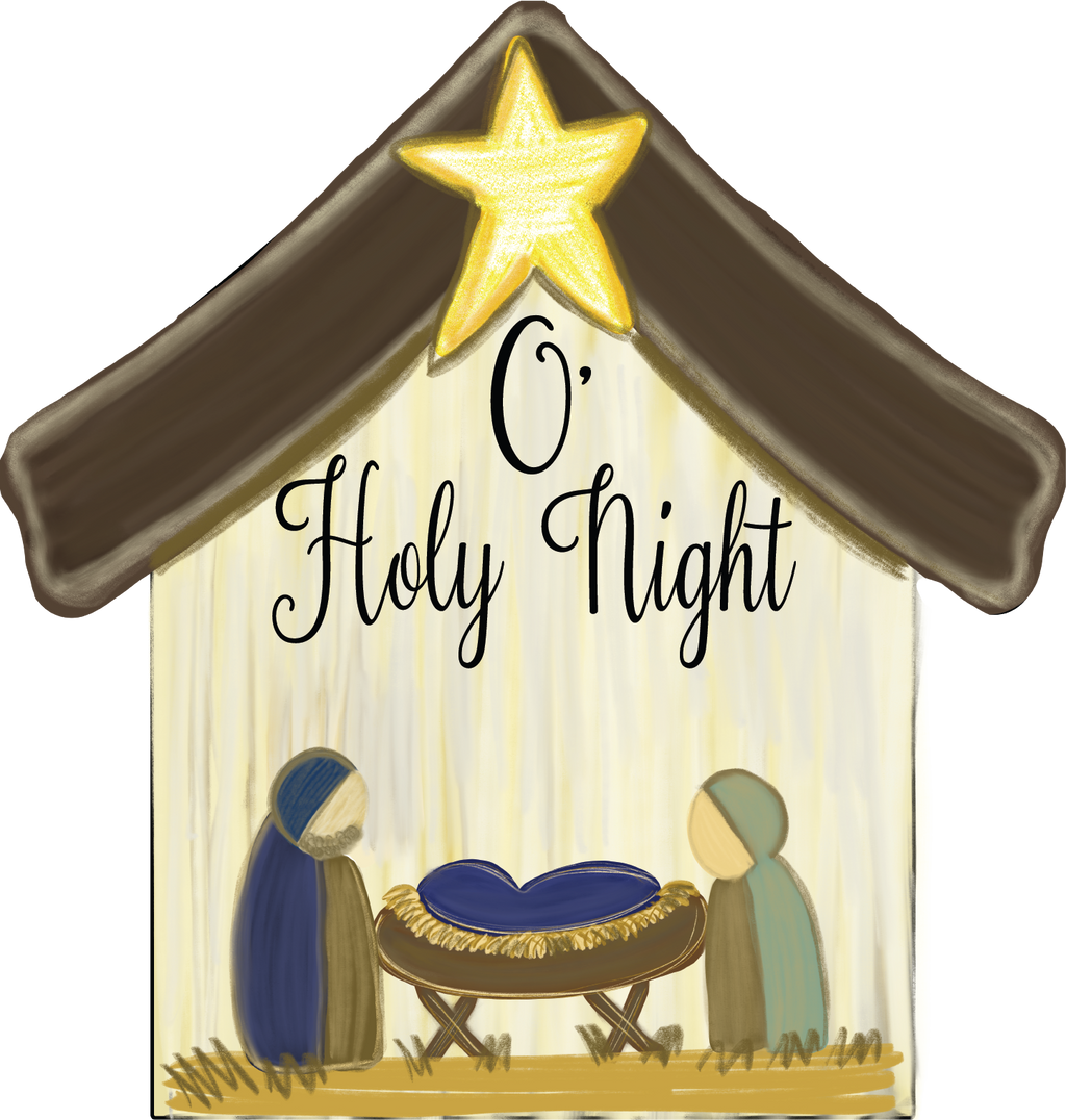 Christmas Manger - For Unto To Us A Child Is Born