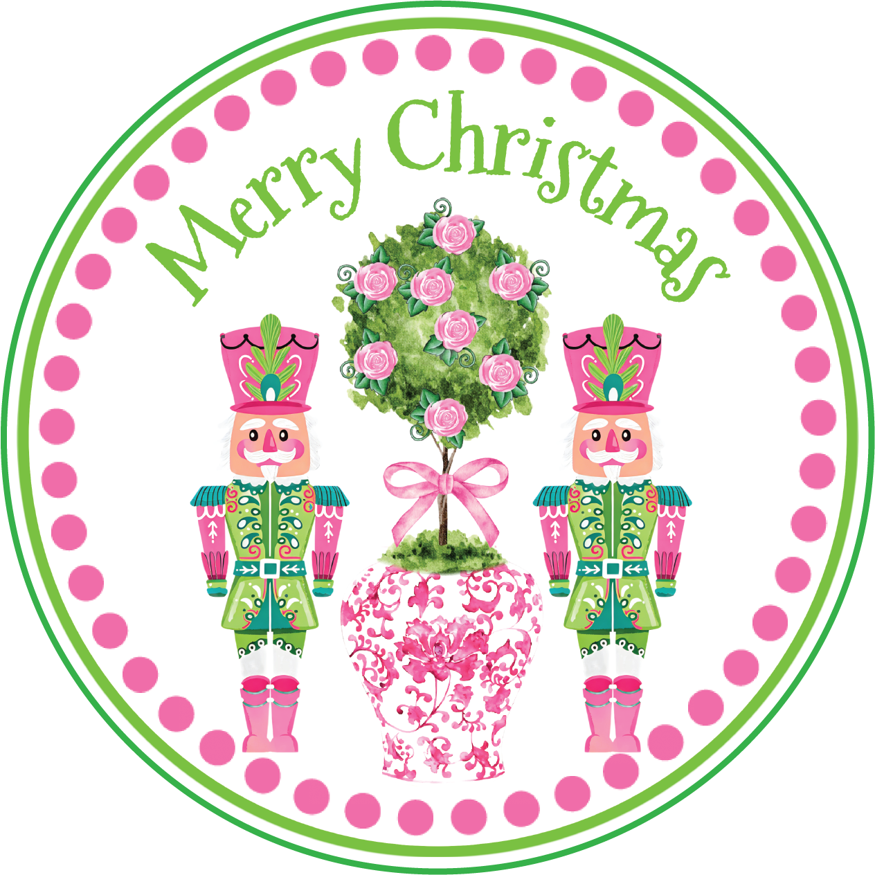 Christmas Circle - Nutcracker Pink and Green