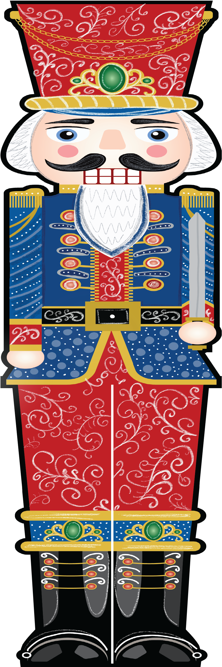 Nutcracker Blue Tall