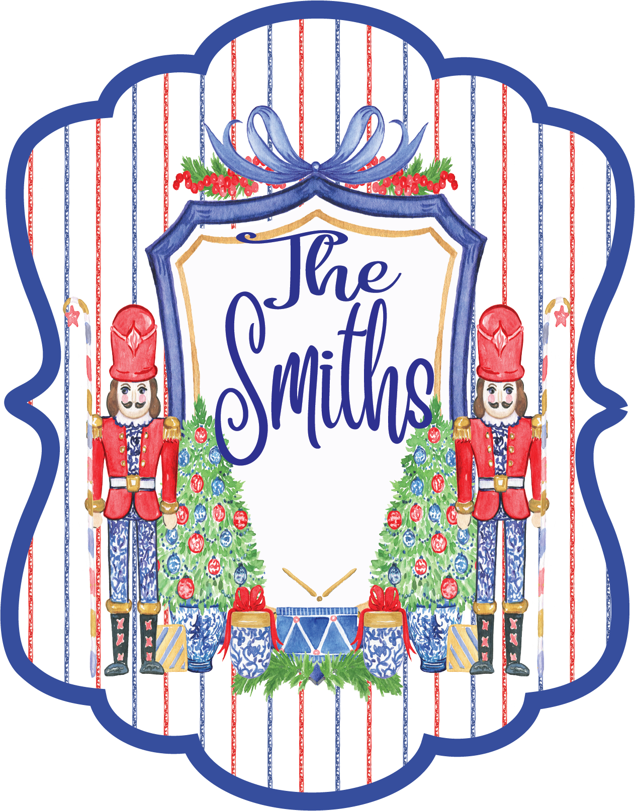 Whimsical Blue Nutcracker Customized Name