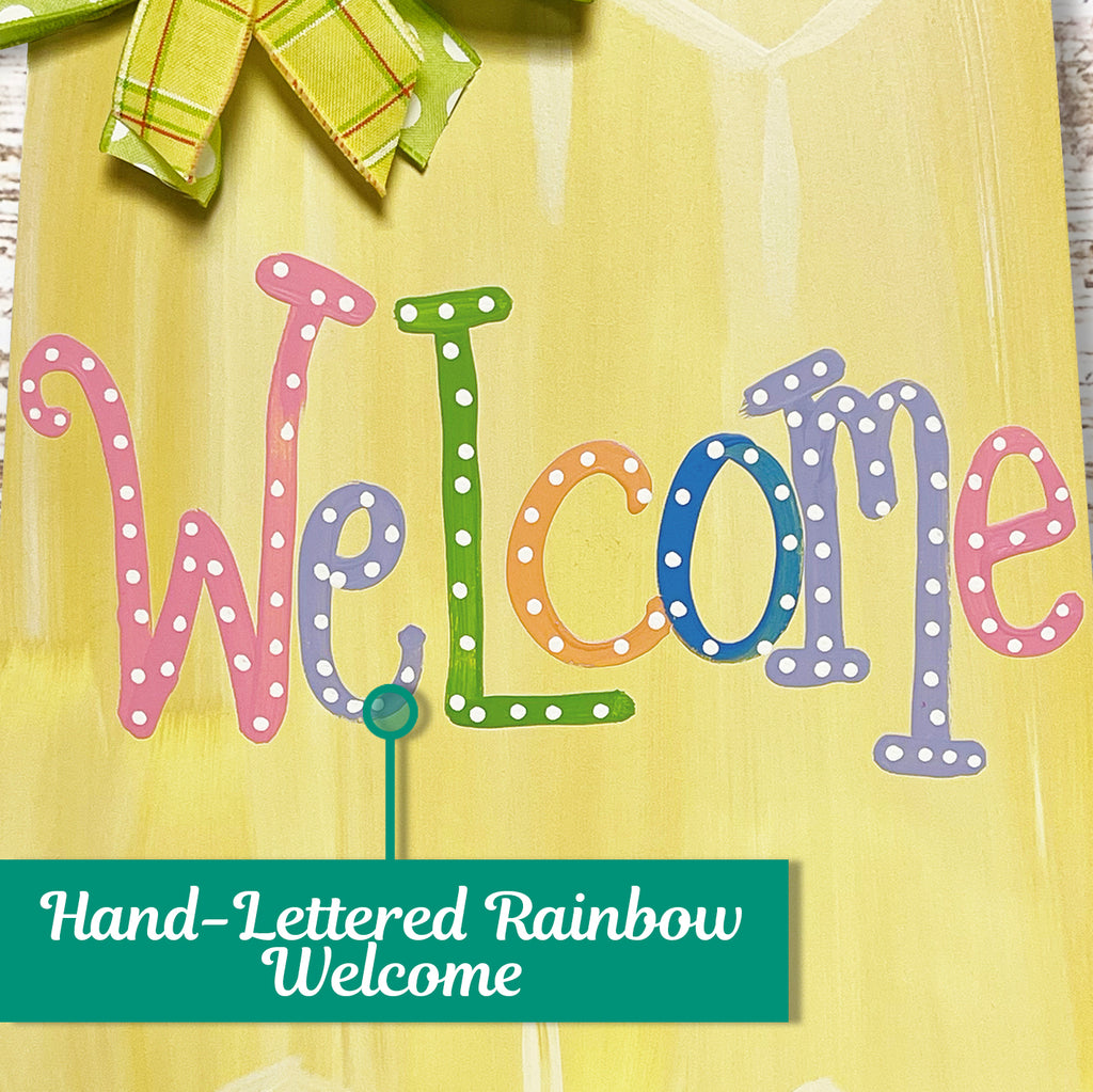 Yellow Popsicle Door Hanger