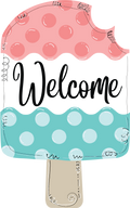 Popsicle Pink and Teal - Welcome