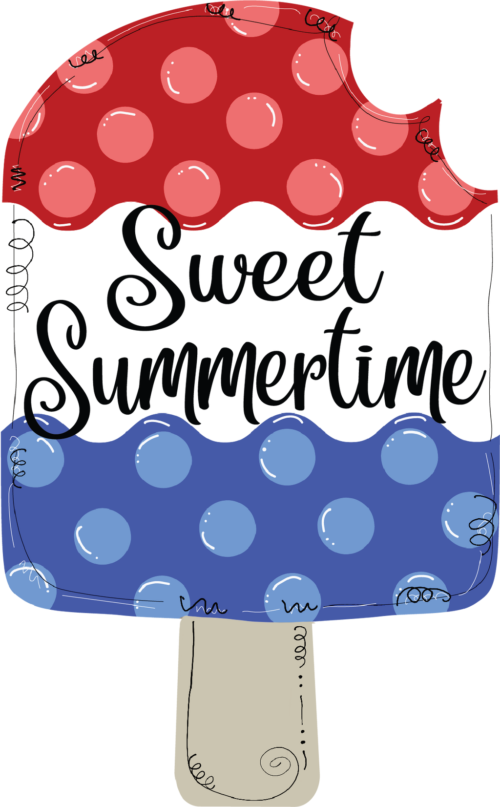 Popsicle Red White and Blue - Welcome