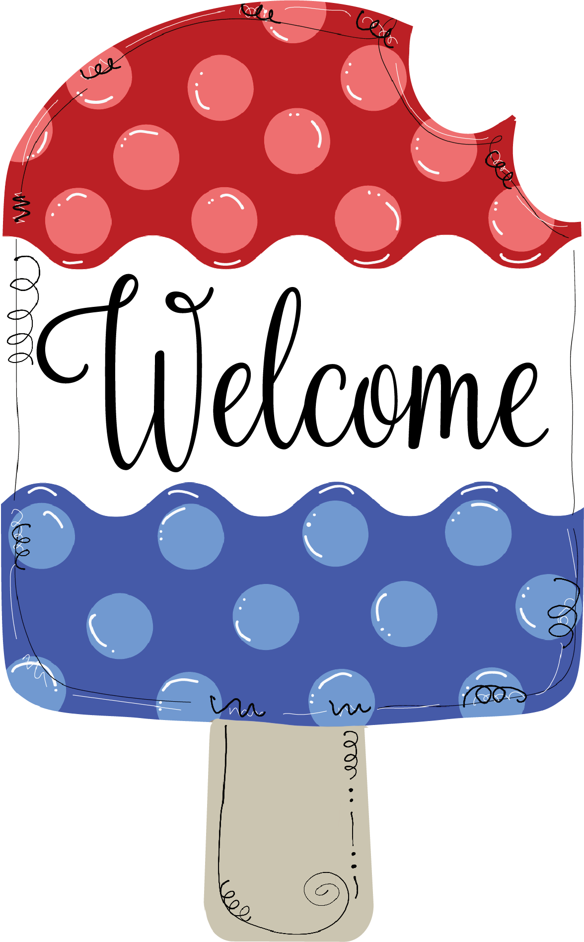 Popsicle Red White and Blue - Sweet Summertime
