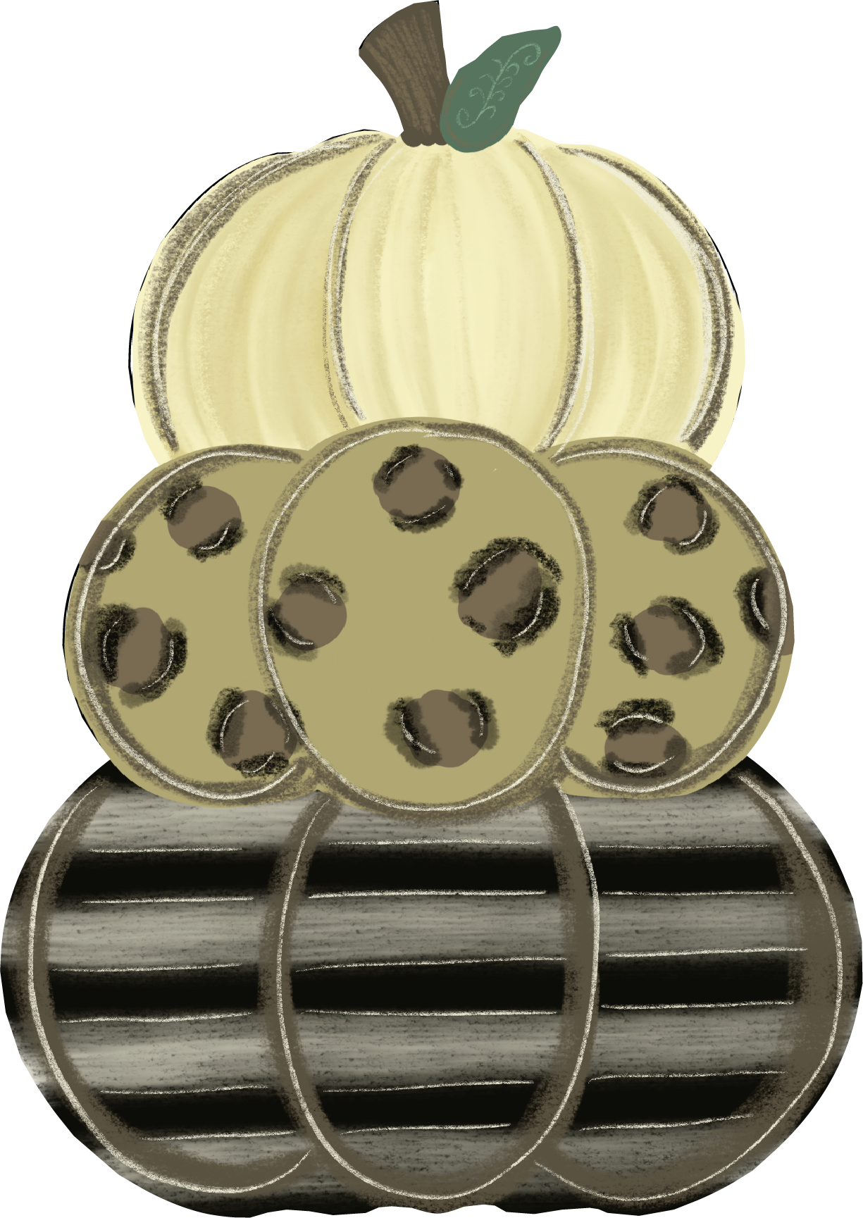 Pumpkins 3 Stack Leopard Neutrals