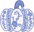 Pumpkin Chunky Blue Chinoiserie