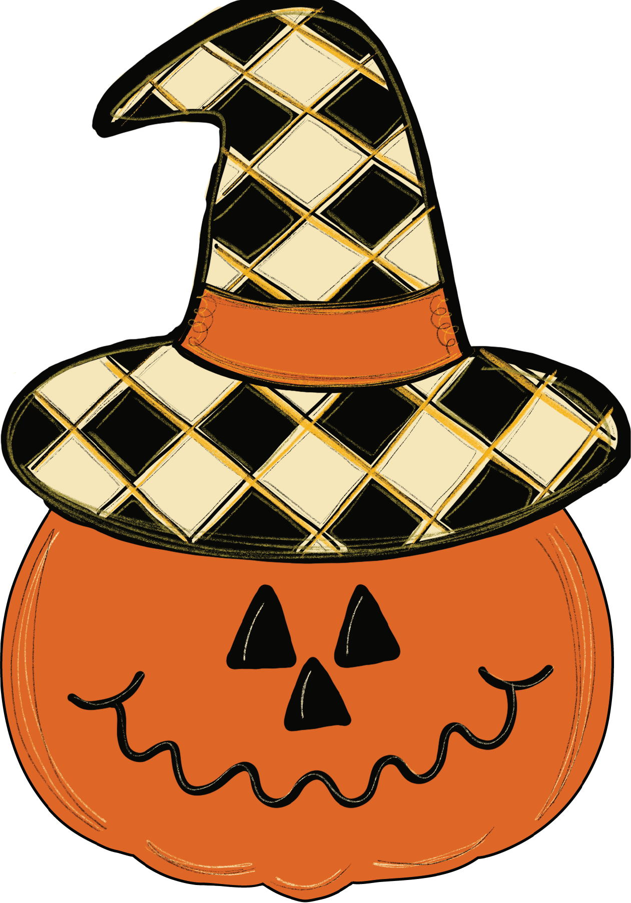 Pumpkin Jack O Lantern Harlequin