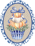 Pumpkin Oval Chinoiserie