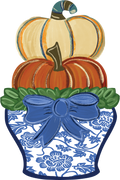 Pumpkin Pot Blue Chinoiserie