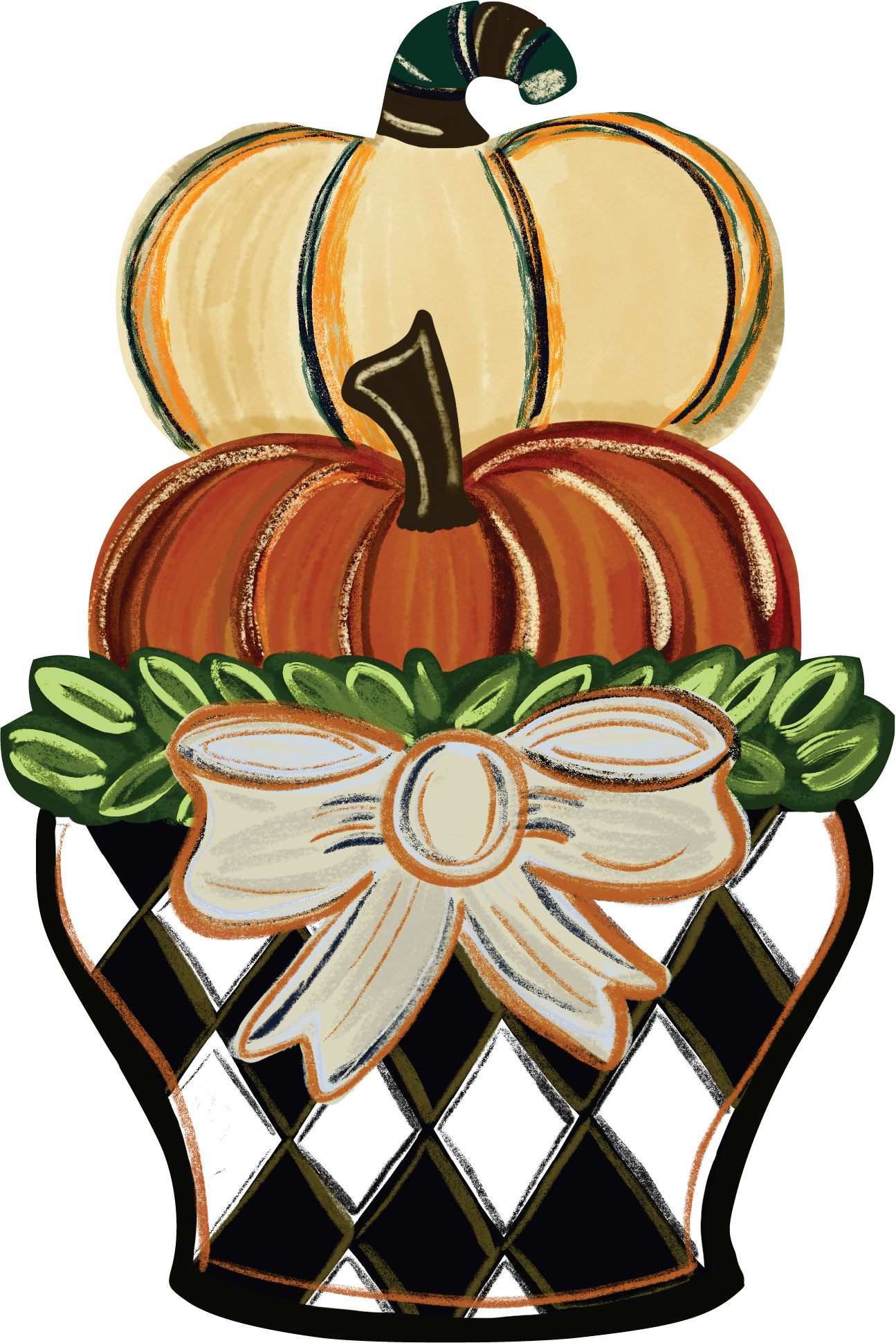 Pumpkin Pot Harlequin