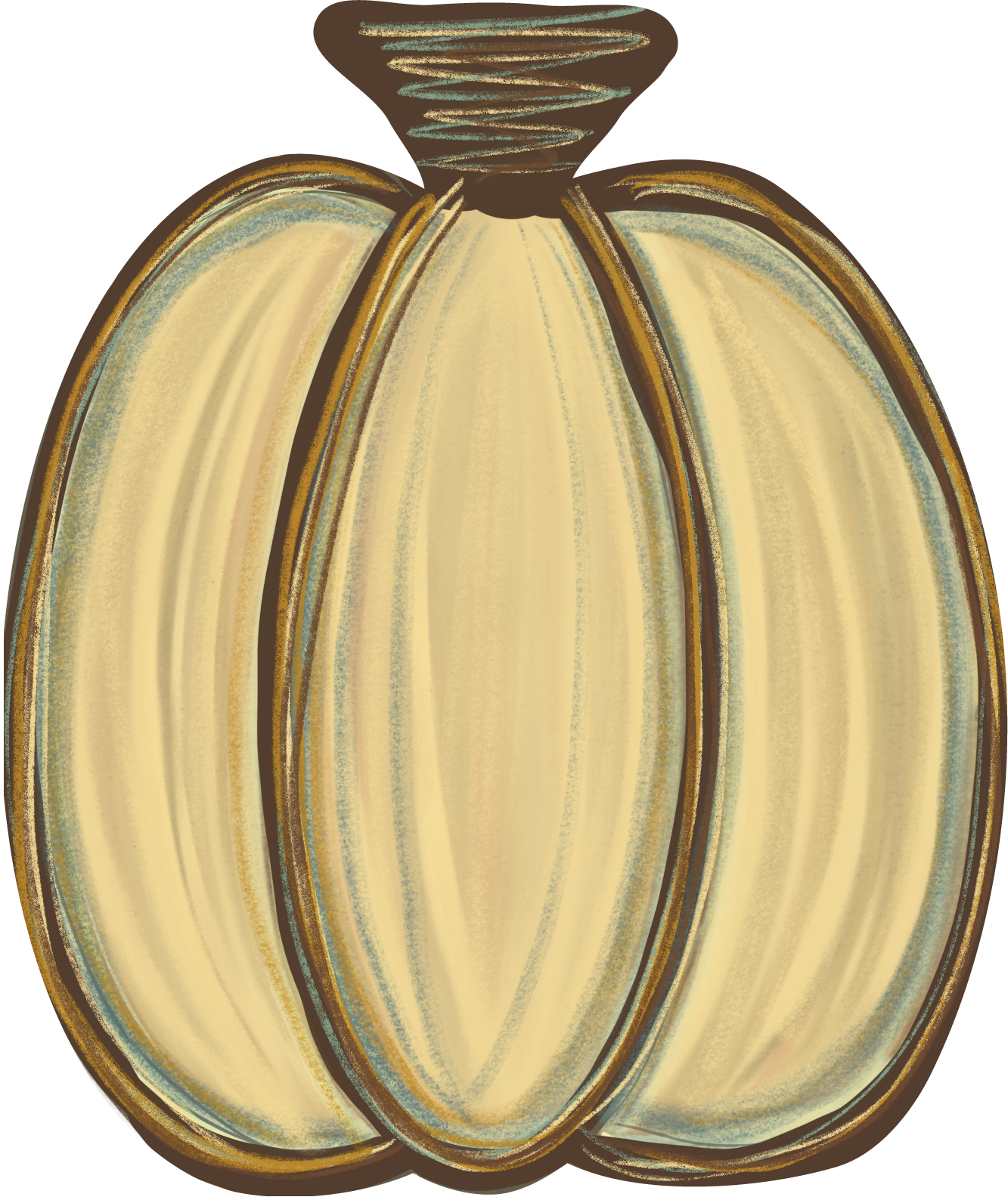 Pumpkin Single Distressed Cream
