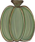 Pumpkin Single Distressed Green